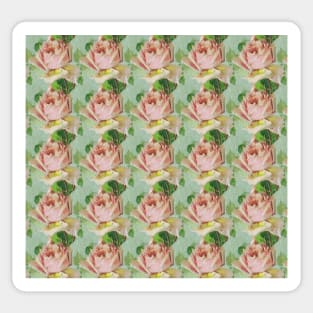 Vintage faded roses chintz Sticker